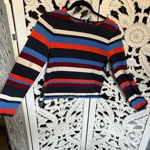 J CREW Long Sleeve Color Block Tee Striped M